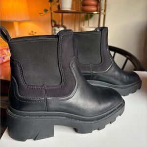 Ash Black Leather Chelsea Boots